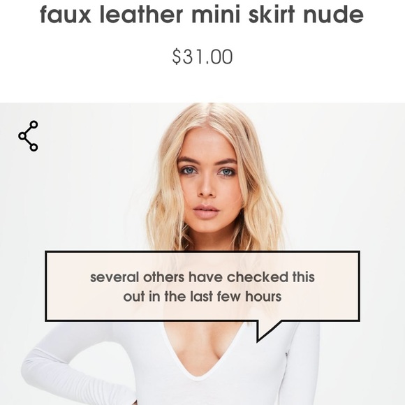 Missguided Nude mini skirt - Picture 6 of 6